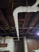 Clean PVC drain routing
